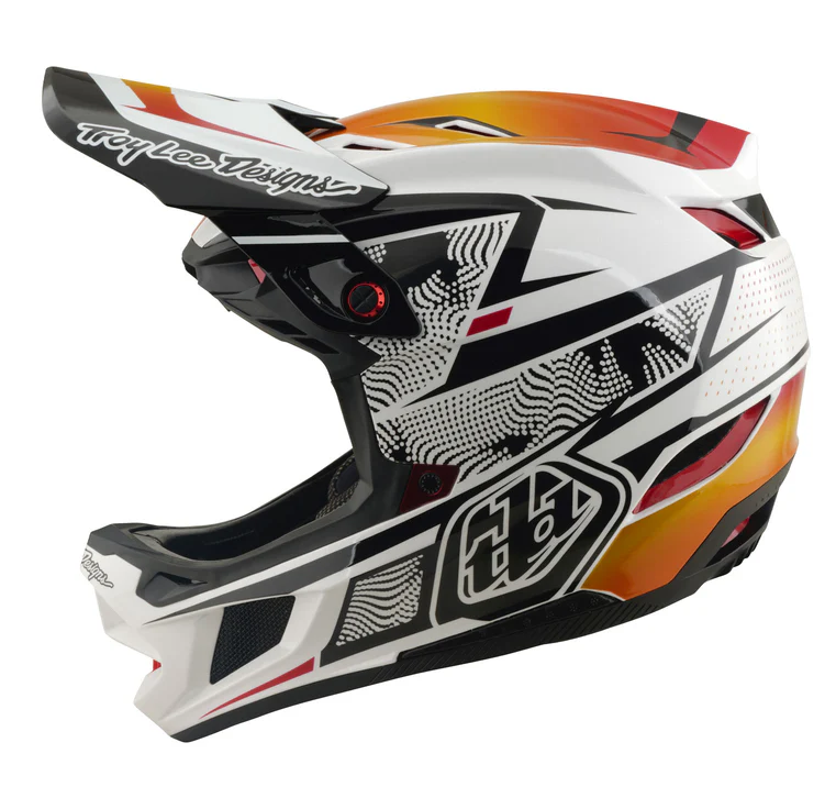 Вело каска Troy Lee Designs D4 Composite Helmet MIPS Lined Up White